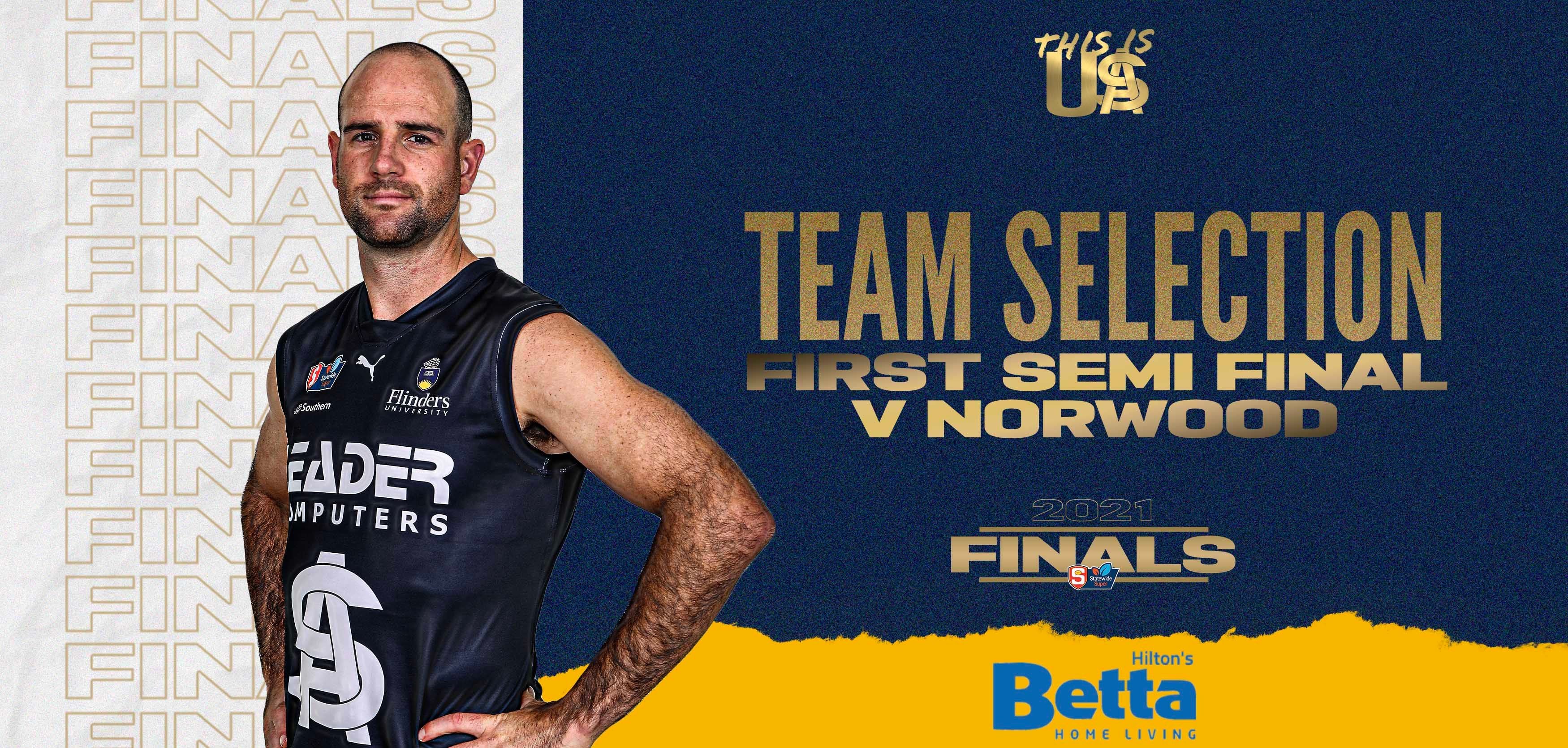 BETTA Teams Selection: First Semi Final v Norwood BETTA Teams Selection: First Semi Final v Norwood